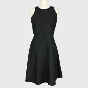 Banana Republic Black Sleeveless Fit Flare Dress Back Cutout size 4